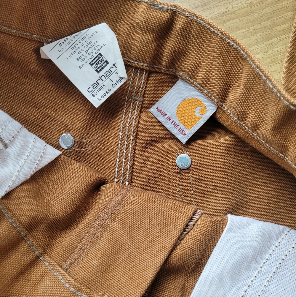 Carhartt Double Knee Men's 31x34 Work Jeans Brown - Picture 4 of 7